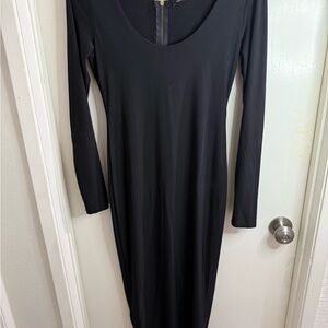 Fashion Nova Black Long Sleeve Bodycon Dress